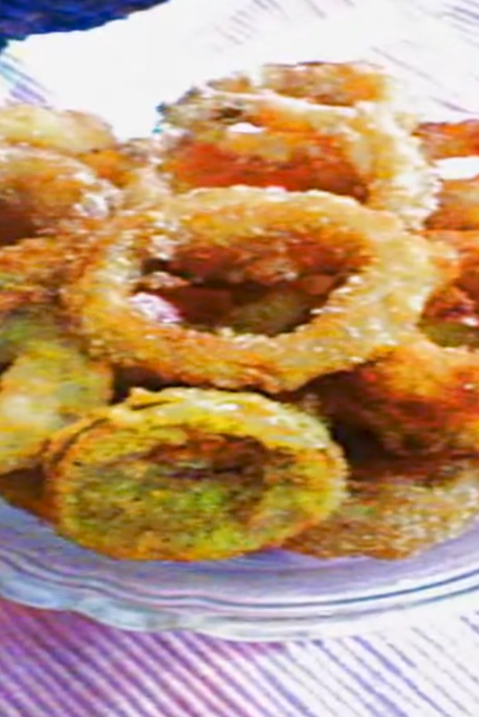 Crispy onion rings without using eggs
