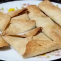 Vegetable chimichanga with Indian roti